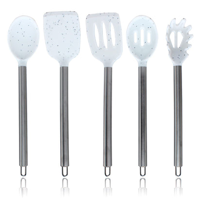 COOK WITH COLOR Silicone Cooking Utensils, Kitchen Utensil Set, Easy to Clean Silicone Kitchen Utensils, Cooking Utensils for Nonstick Cookware, Kitchen Gadgets Set, 10 Pieces, Grey Ombre