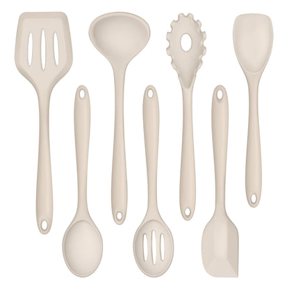 TeamFar Silicone Cooking Utensil Set of 7, Kitchen Cooking Utensil Set