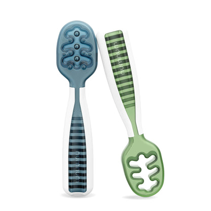 NumNum Baby Spoons Self Feeding 6 Months, 6-Pack Rainbow
