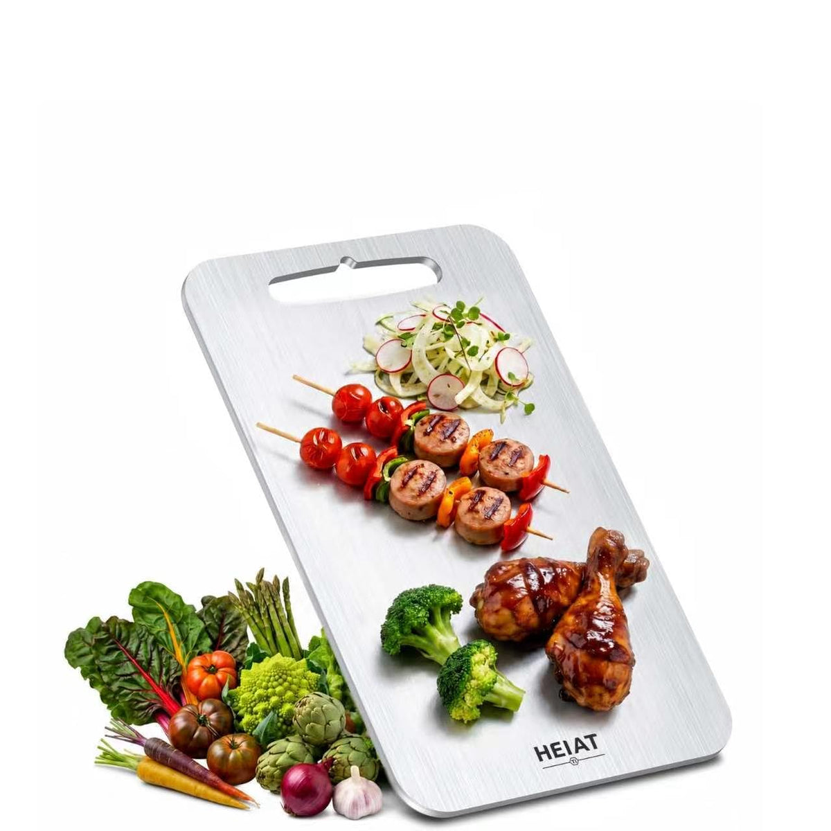 Titanium Cutting Board 3-Piece Set, 100% Pure Titanium Cutting Boards for Kitchen,Double-Sided Chopping Boards for Everyday Meal Prep