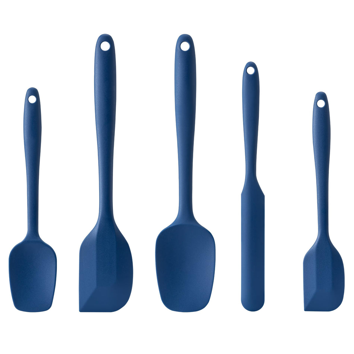 Silicone Spatula Set,5 Piece Food Grade Rubber Spatulas,Multicolor