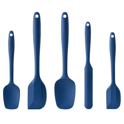 Silicone Spatula Set,5 Piece Food Grade Rubber Spatulas,Multicolor