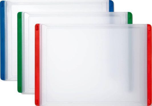 OXO Good Grips 3-Piece Plastic Everyday Cutting Board Set - Red, Green, Blue