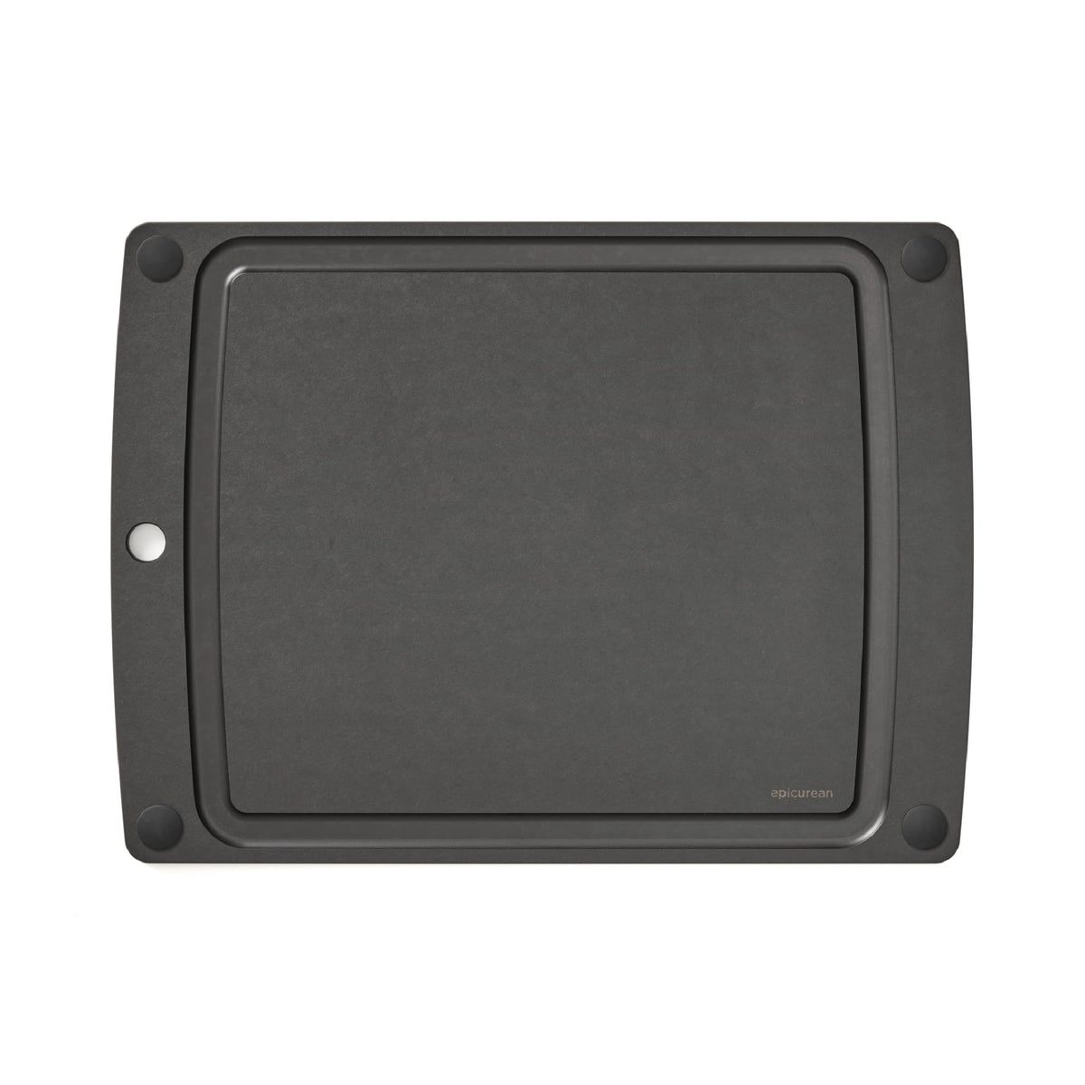 Epicurean All-In-One Cutting Board with Non-Slip Feet and Juice Groove, 17.5" × 13", Natural/Black