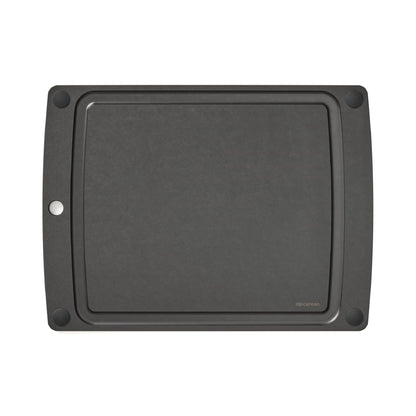 Epicurean All-In-One Cutting Board with Non-Slip Feet and Juice Groove, 17.5" × 13", Natural/Black
