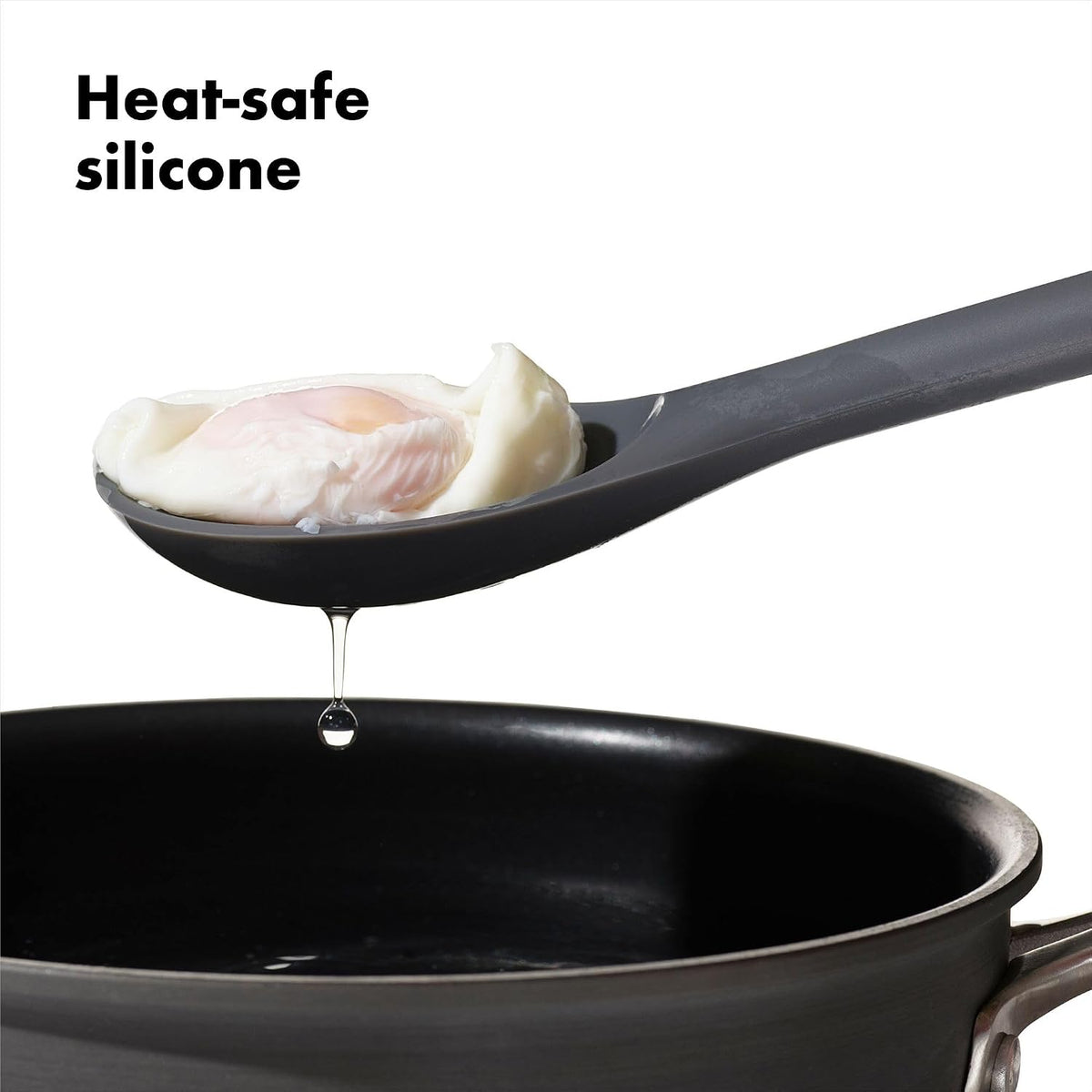 OXO Good Grips Silicone Slotted Spoon - Peppercorn