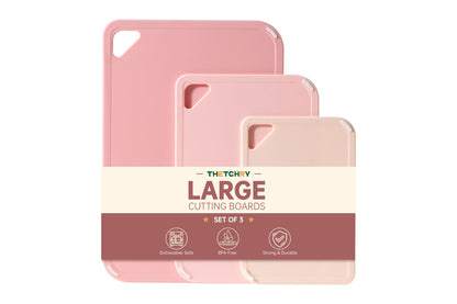 THETCHRY Plastic Cutting Board Set of 3-Cutting Boards for Kitchen BPA Free