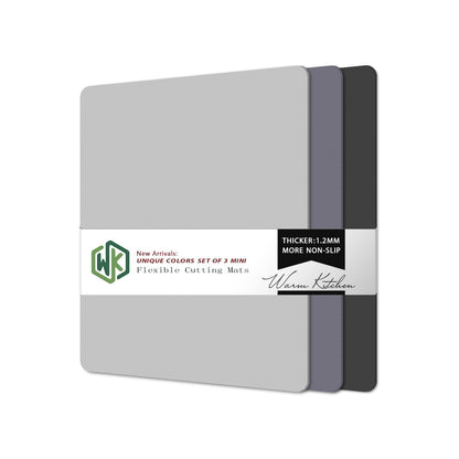 WK Flexible Plastic Cutting Boards Mats for Kitchen, Flexible Non Slip Cutting Mat, Thin Cutting Sheets, BPA Free, Dishwasher Safe, Multi Sizes