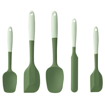 Silicone Spatula Set,5 Piece Food Grade Rubber Spatulas,Multicolor