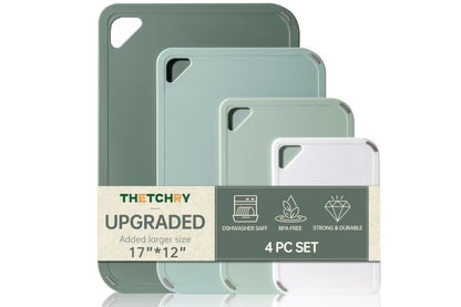 THETCHRY Plastic Cutting Board Set of 3-Cutting Boards for Kitchen BPA Free