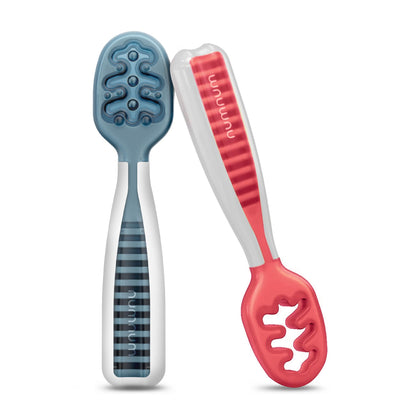 NumNum Baby Spoons Self Feeding 6 Months, 6-Pack Rainbow