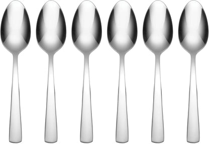 Oneida Aptitude Soup Spoons Silverware Set for 6, Flatware