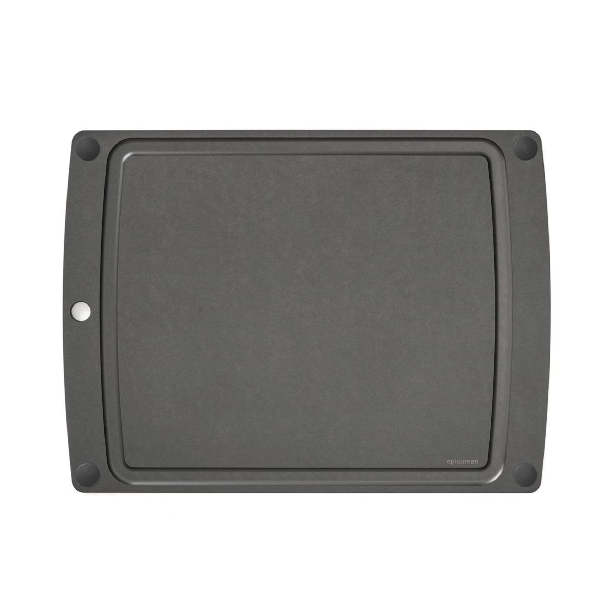Epicurean All-In-One Cutting Board with Non-Slip Feet and Juice Groove, 17.5" × 13", Natural/Black