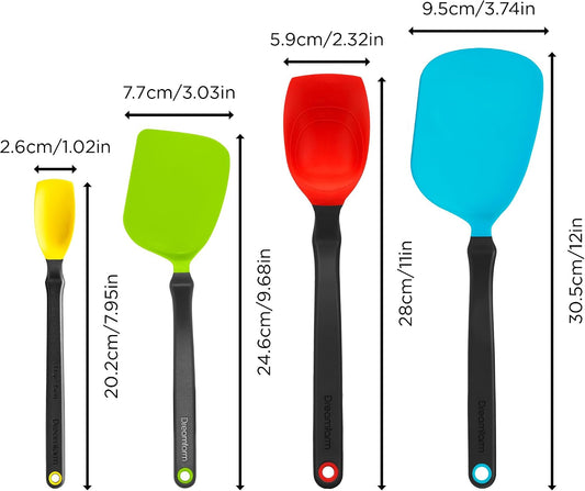 Dreamfarm Set of Essentials Silicone & Nylon Kitchen Utensils 4pc Set