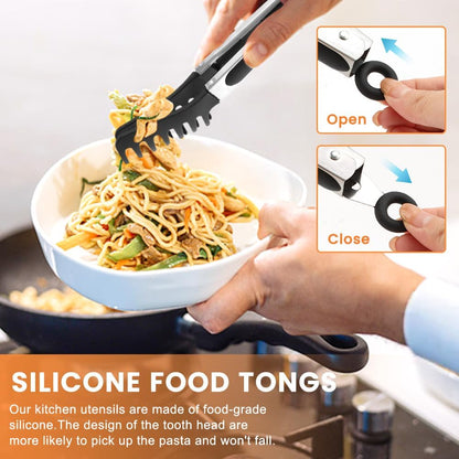 3PCS Spaghetti Spoon,Pasta Fork and Tong, for Spaghetti Noodle