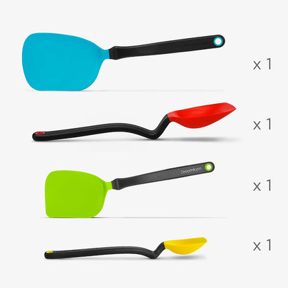 Dreamfarm Set of Essentials Silicone & Nylon Kitchen Utensils 4pc Set