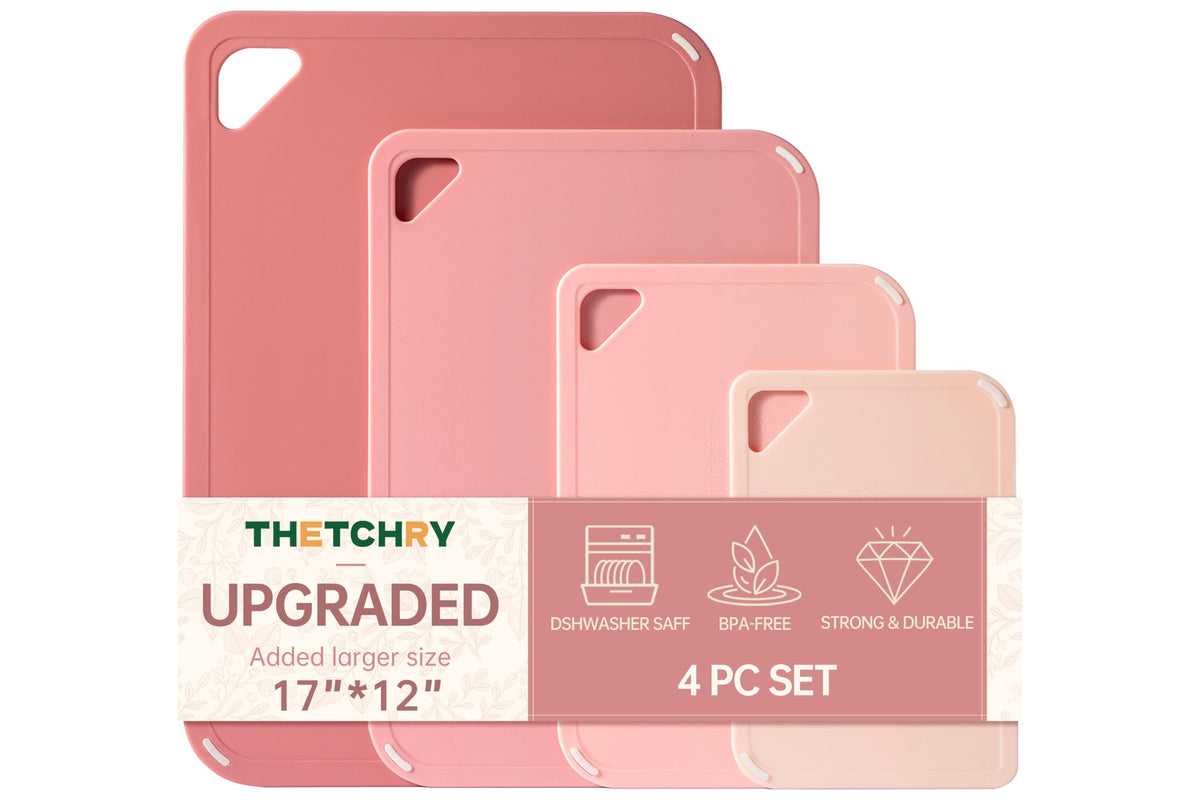 THETCHRY Plastic Cutting Board Set of 3-Cutting Boards for Kitchen BPA Free