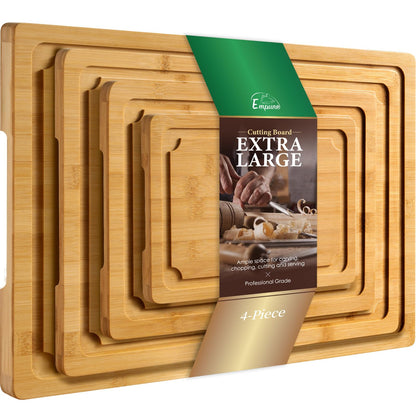 Empune Extra Large Cutting Board, 17.6" Bamboo Cutting Boards for Kitchen