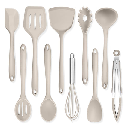 TeamFar Silicone Cooking Utensils, 10 pcs Kitchen Cooking Utensils Set