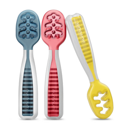 NumNum Baby Spoons Self Feeding 6 Months, 6-Pack Rainbow
