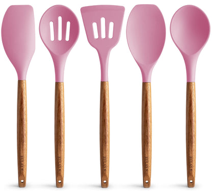 Zulay Kitchen 5 Piece Silicone Utensil Set