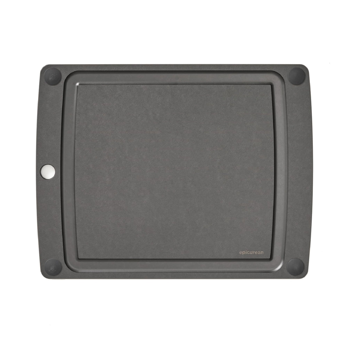 Epicurean All-In-One Cutting Board with Non-Slip Feet and Juice Groove, 17.5" × 13", Natural/Black