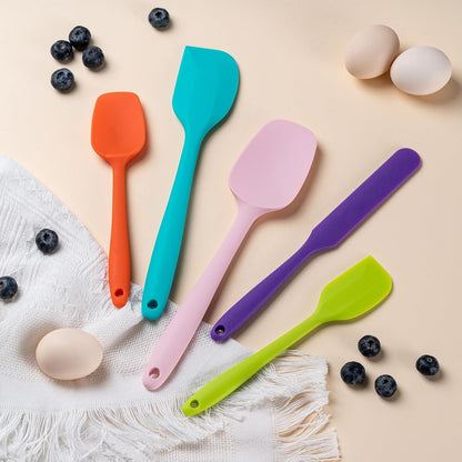 Silicone Spatula Set,5 Piece Food Grade Rubber Spatulas,Multicolor