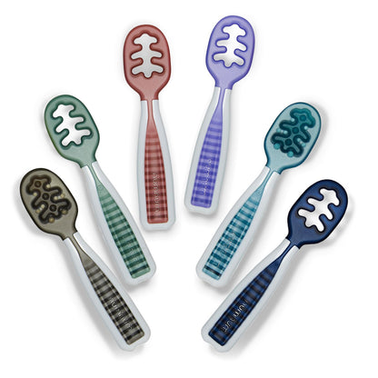 NumNum Baby Spoons Self Feeding 6 Months, 6-Pack Rainbow