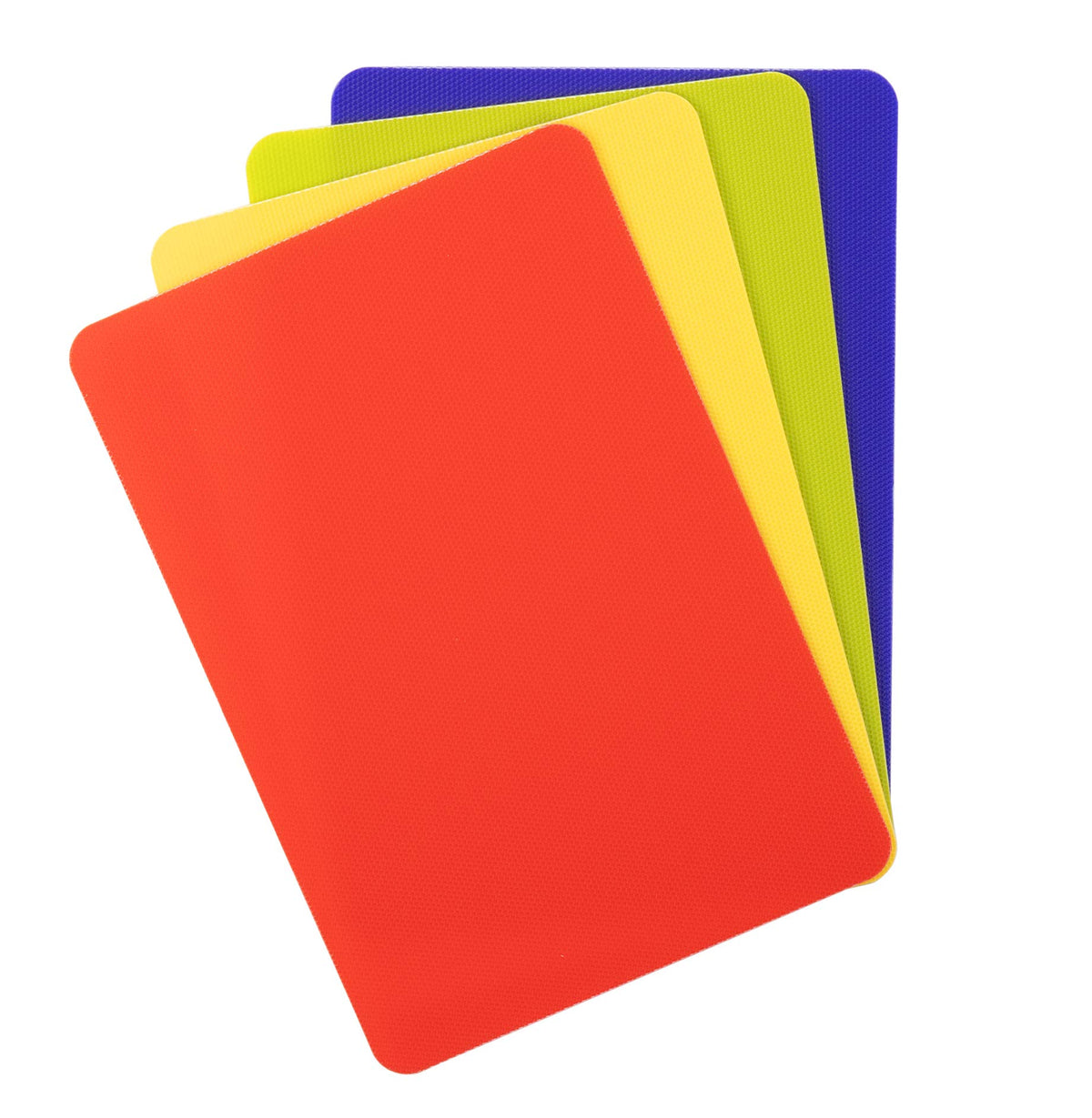 Dexas Heavy Duty Grippmat Flexible Cutting Board Set of Four, 11.5 x 14 inches, Blue, Green, Yellow and Red,6554PK