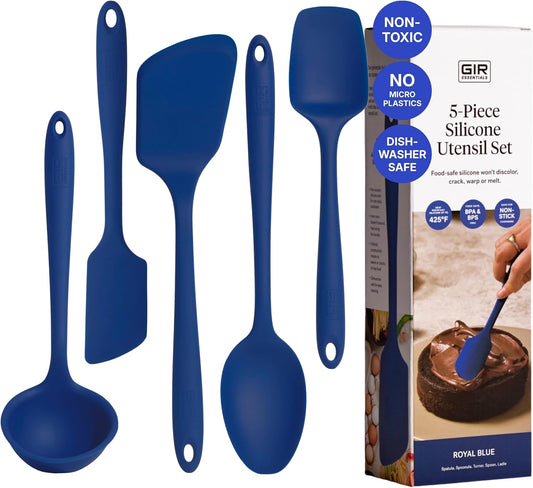 GIR: 5-Piece Silicone Essentials Kitchen Utensils Set – Royal Blue