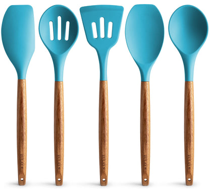 Zulay Kitchen 5 Piece Silicone Utensil Set