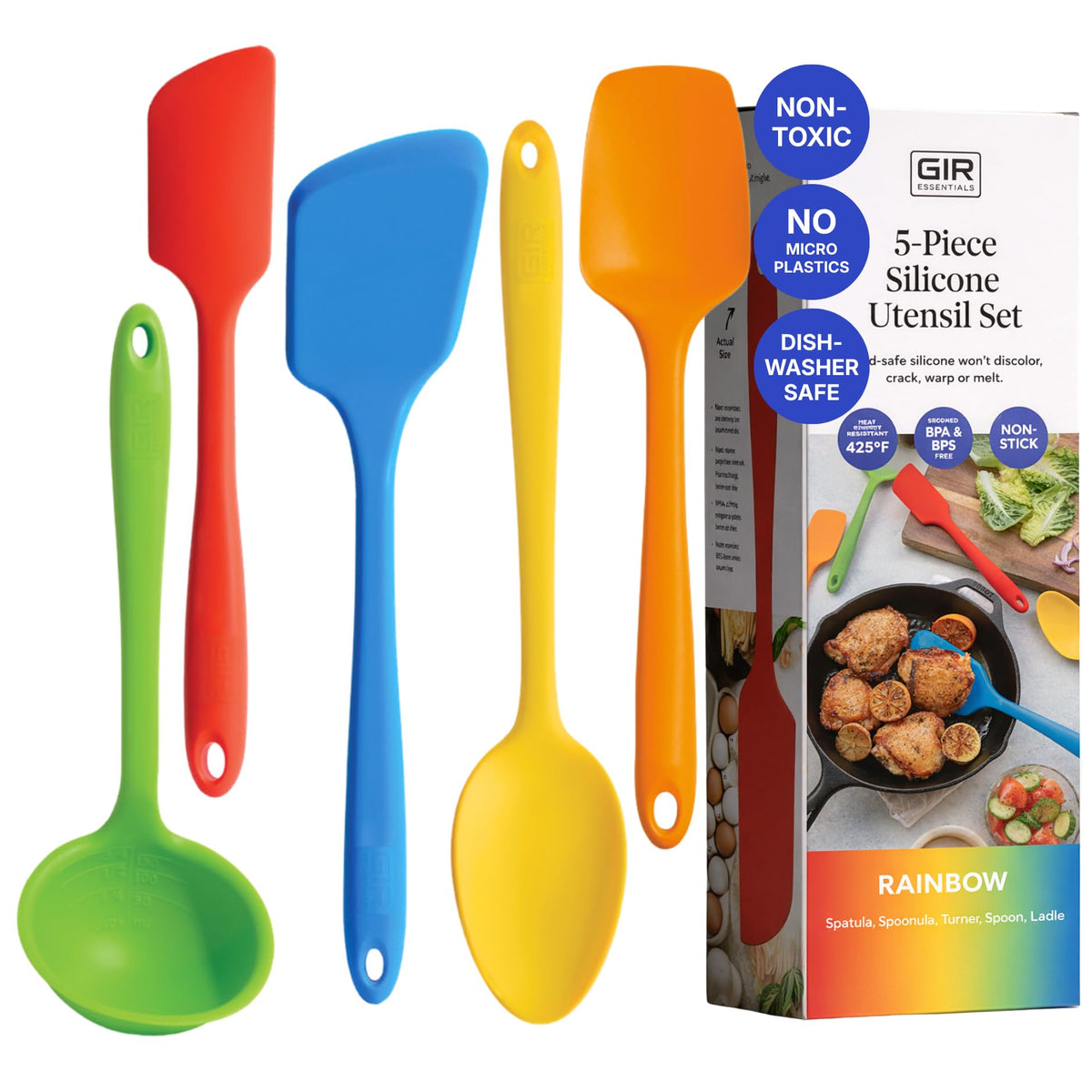 GIR: 5-Piece Silicone Essentials Kitchen Utensils Set – Royal Blue