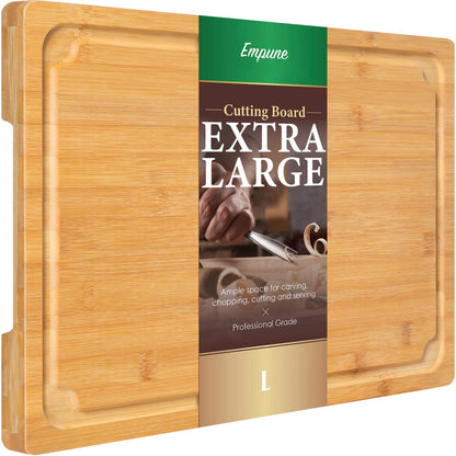 Empune Extra Large Cutting Board, 17.6" Bamboo Cutting Boards for Kitchen
