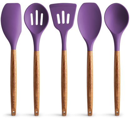 Zulay Kitchen 5 Piece Silicone Utensil Set
