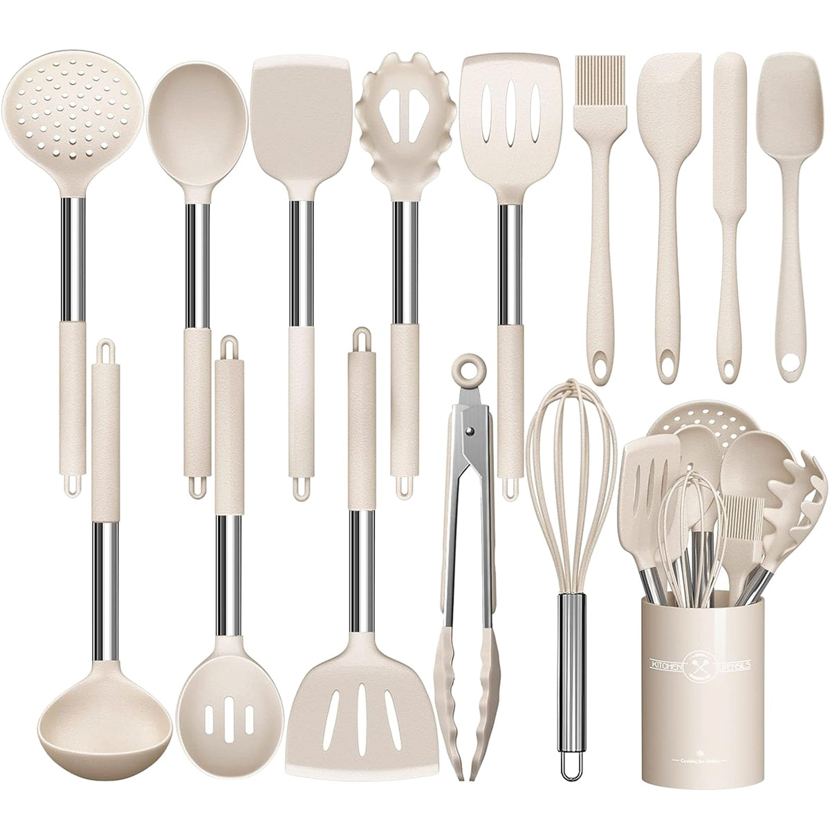 Umite Chef Kitchen Utensil Set, 15pcs Silicone Cooking Utensils