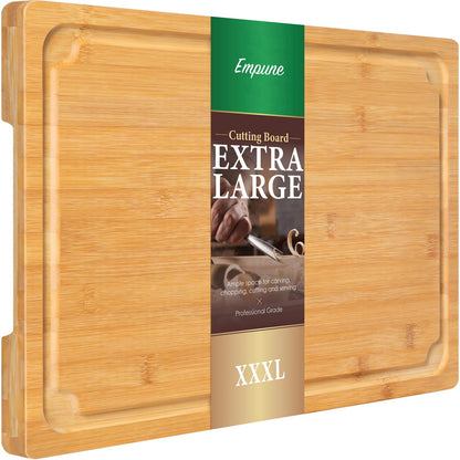Empune Extra Large Cutting Board, 17.6" Bamboo Cutting Boards for Kitchen