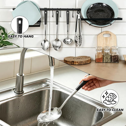 7 Pcs Stainless Steel Serving Spoon and Kitchen Cooking Utensils Set