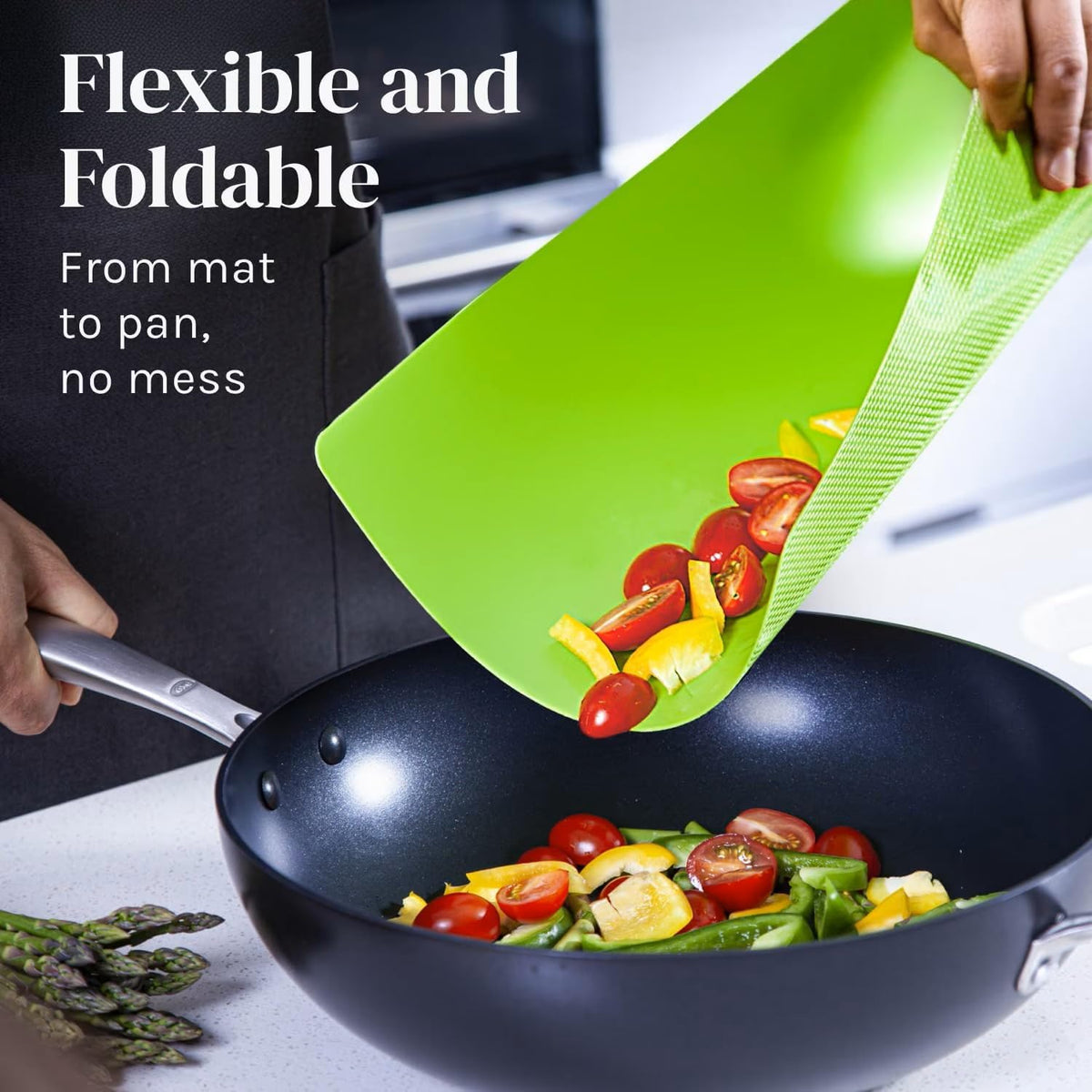 Camping Cutting Board Mats for Kitchen & RV, Flexible Set of 6 Thick 15x12