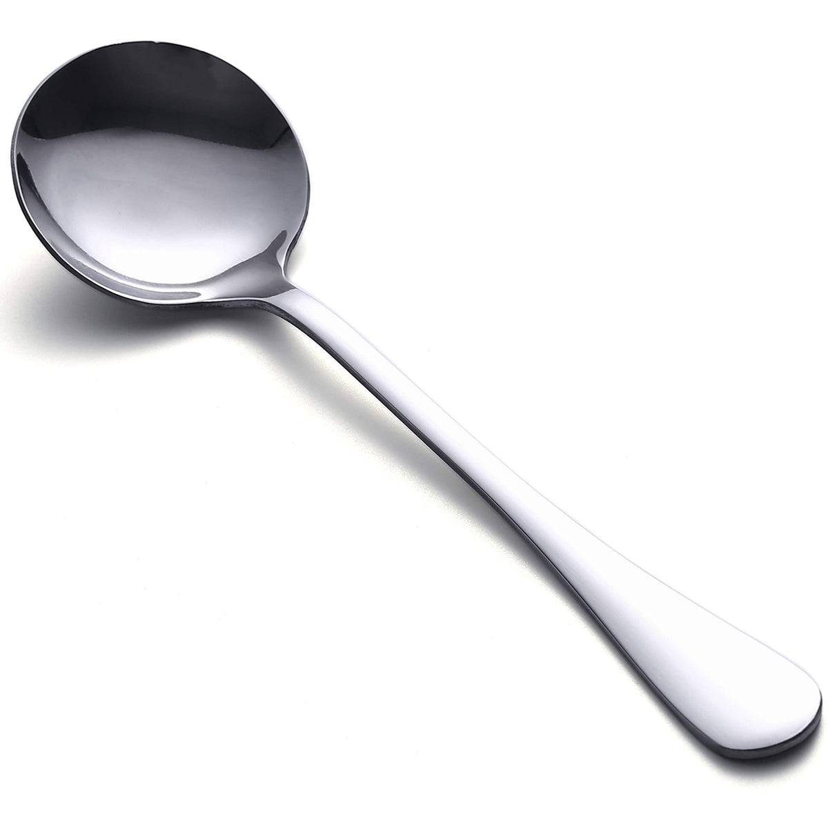 Soup Spoons, 8pcs Stainless Steel Spoons Heavy-Weight Round Spoon Flatware