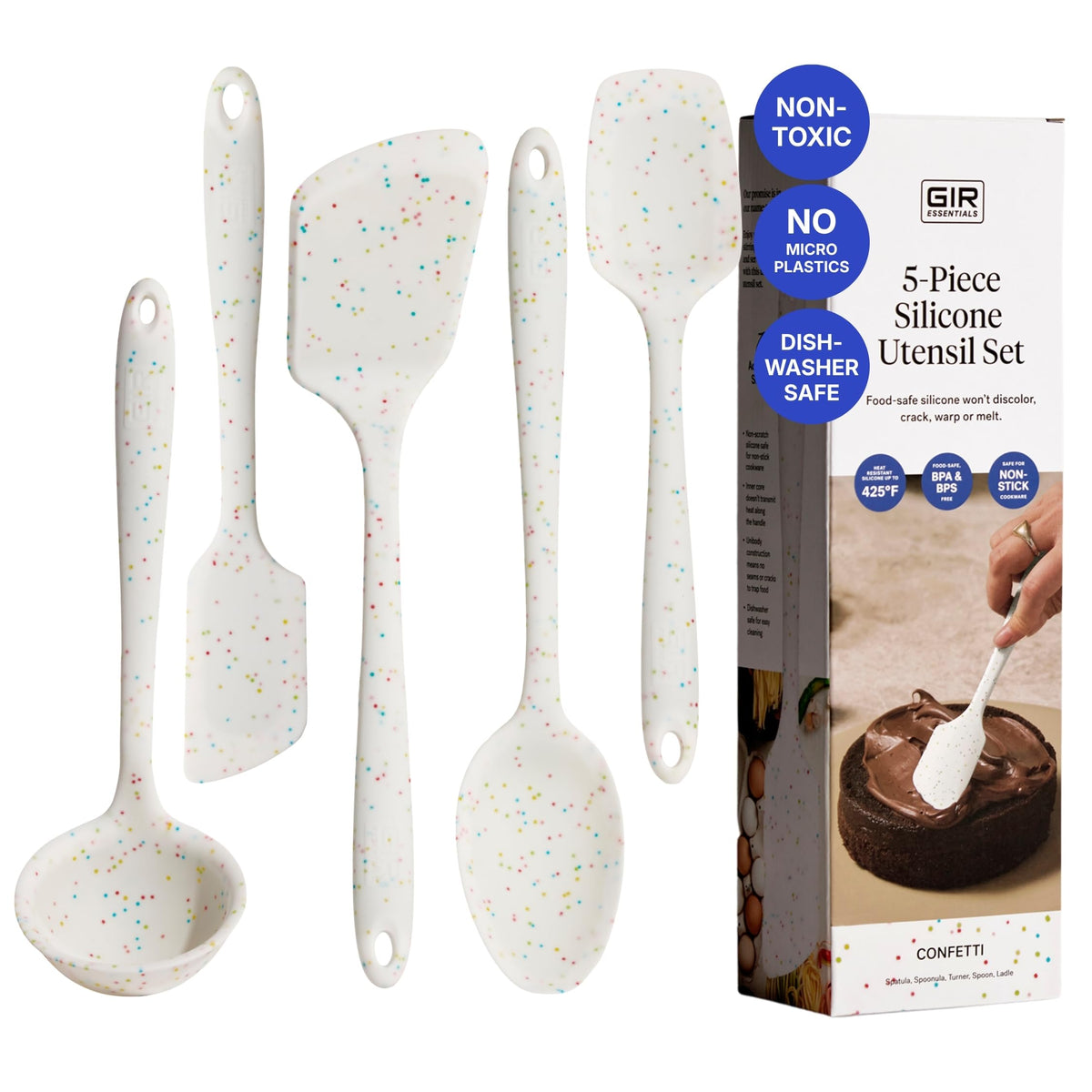 GIR: 5-Piece Silicone Essentials Kitchen Utensils Set – Royal Blue
