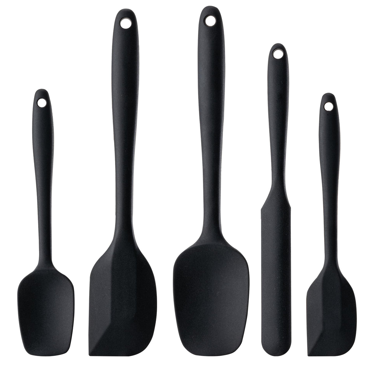 Silicone Spatula Set,5 Piece Food Grade Rubber Spatulas,Multicolor