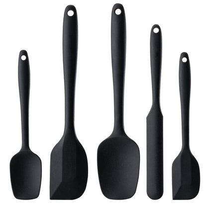 Silicone Spatula Set,5 Piece Food Grade Rubber Spatulas,Multicolor