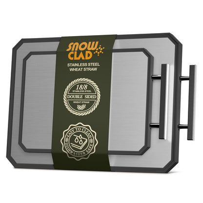 SNOWCLAD Stainless Steel Cutting Board,Non Toxic chopping for kitchen