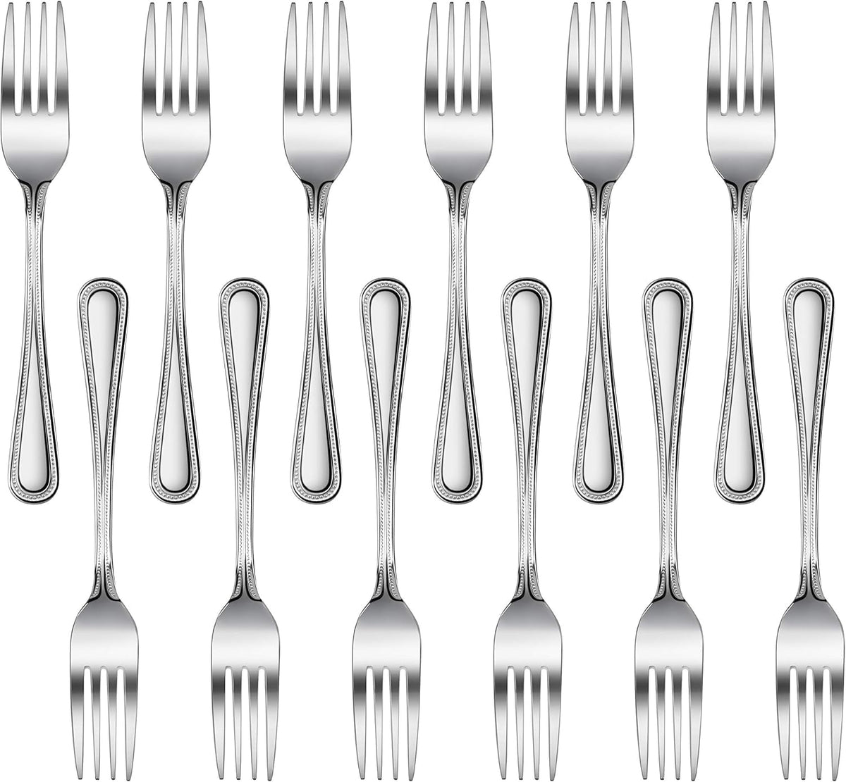 New Star Foodservice Bead Pattern 18/0 Stainless Steel Bouillon Spoon, 6.3-Inch, Set of 12, Commercial Grade