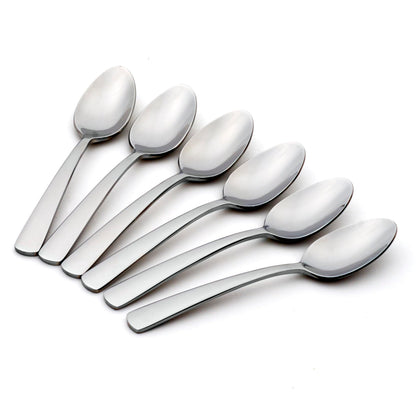 Oneida Aptitude Soup Spoons Silverware Set for 6, Flatware