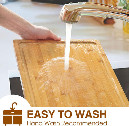 Empune Extra Large Cutting Board, 17.6" Bamboo Cutting Boards for Kitchen