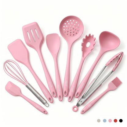 Vayvnt Silicone Cooking Utensil Set, 10PCS Utensils for Non Stick Pan, Blue