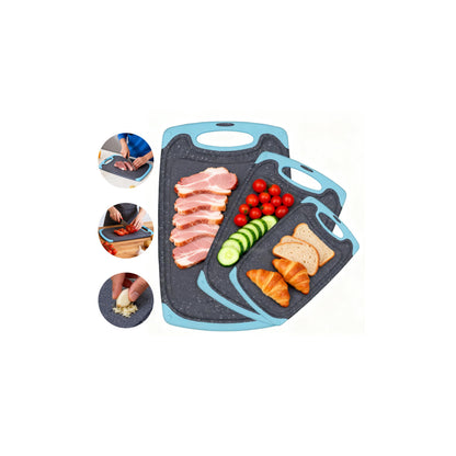 Viretang Plastic Cutting Boards Set of 3,BPA Free,Dishwasher Safe