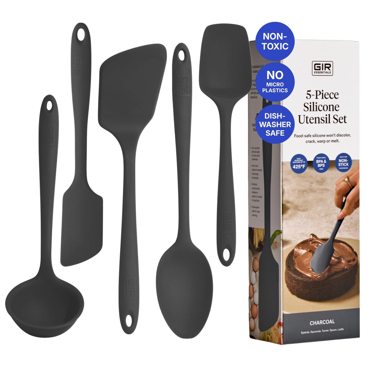 GIR: 5-Piece Silicone Essentials Kitchen Utensils Set – Royal Blue