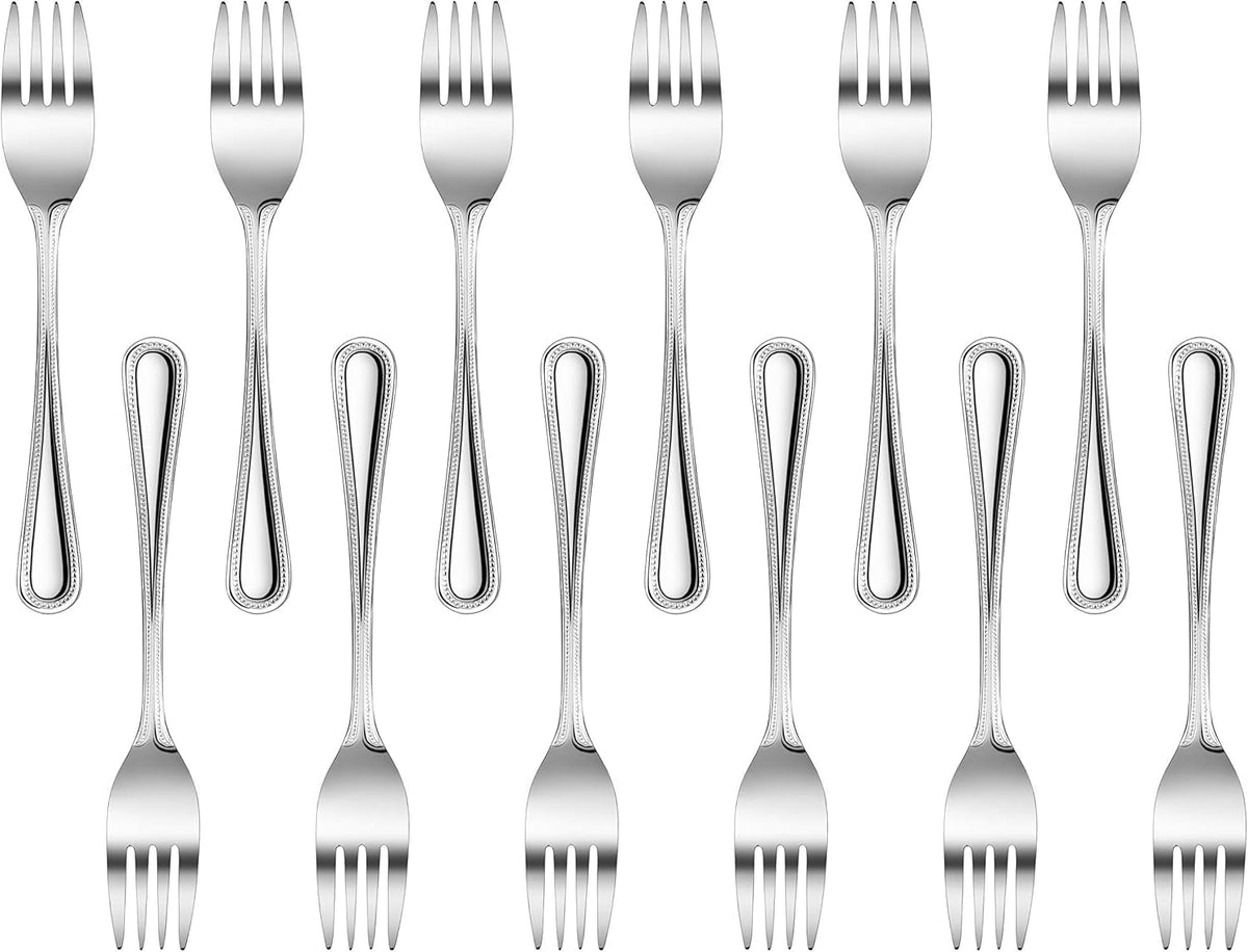 New Star Foodservice Bead Pattern 18/0 Stainless Steel Bouillon Spoon, 6.3-Inch, Set of 12, Commercial Grade